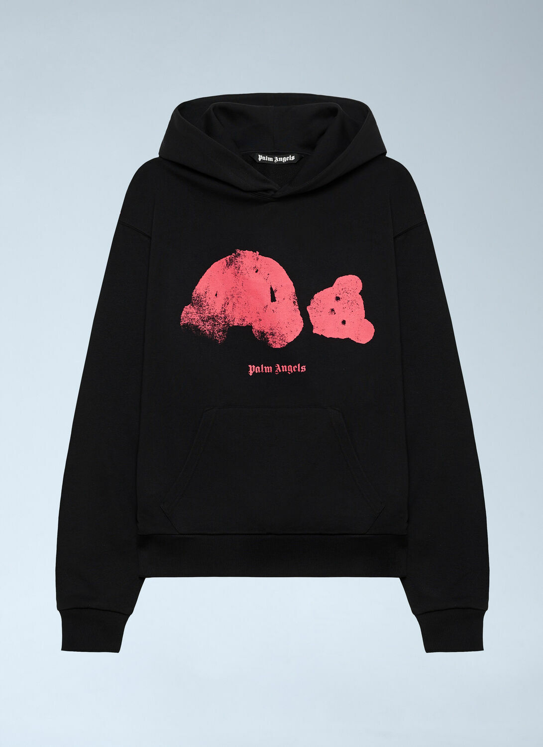 Palm Angels Spray Broken Bear Hooded Sweatshirt