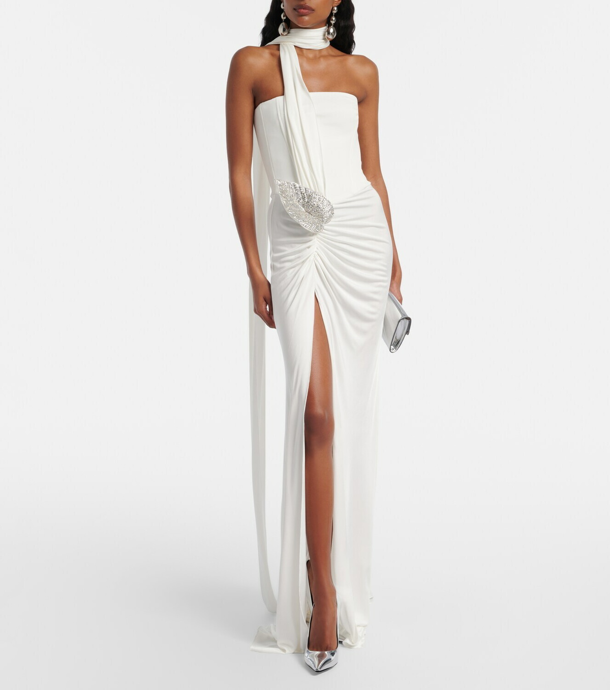 David Koma Embellished bustier gown