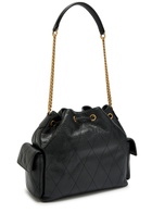 Tory Burch Charlie Drawstring Grained Leather Shoulder bag - Black - One Size
