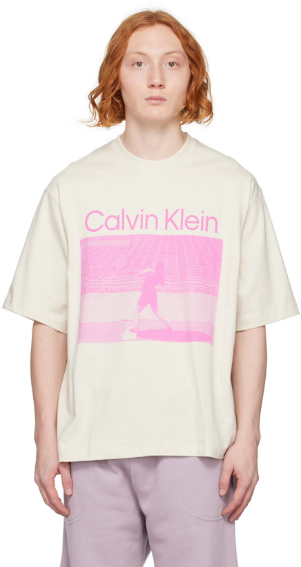 Photo: Calvin Klein Beige Shot Put T-Shirt