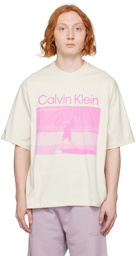 Calvin Klein Beige Shot Put T-Shirt