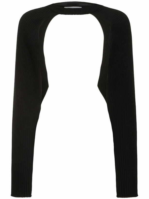 Photo: HELMUT LANG Rib Knit Stretch Cotton Shrug