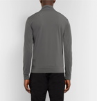Fendi - Slim-Fit Appliquéd Fleece-Back Tech-Jersey Half-Zip Base Layer - Men - Anthracite