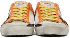 Golden Goose White & Orange Croc Superstar Sneakers