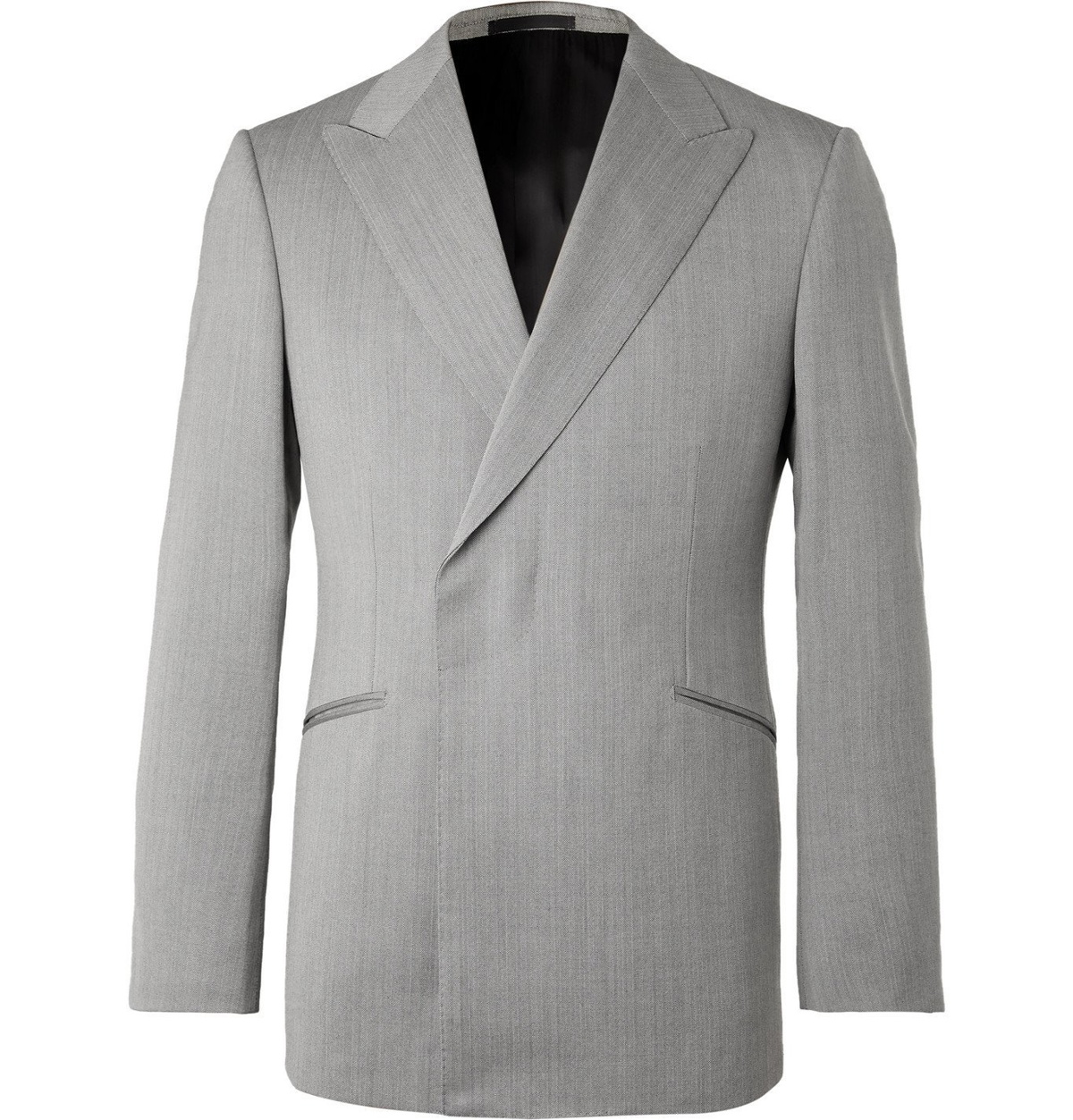 Kingsman - Conrad Slim-Fit Double-Breasted Herringbone Wool Suit Jacket ...