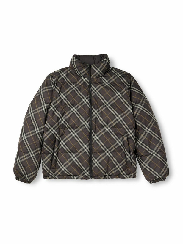 Photo: Burberry - Reversible Checked Quilted Shell Down Jacket - Brown
