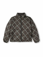 Burberry - Reversible Checked Quilted Shell Down Jacket - Brown