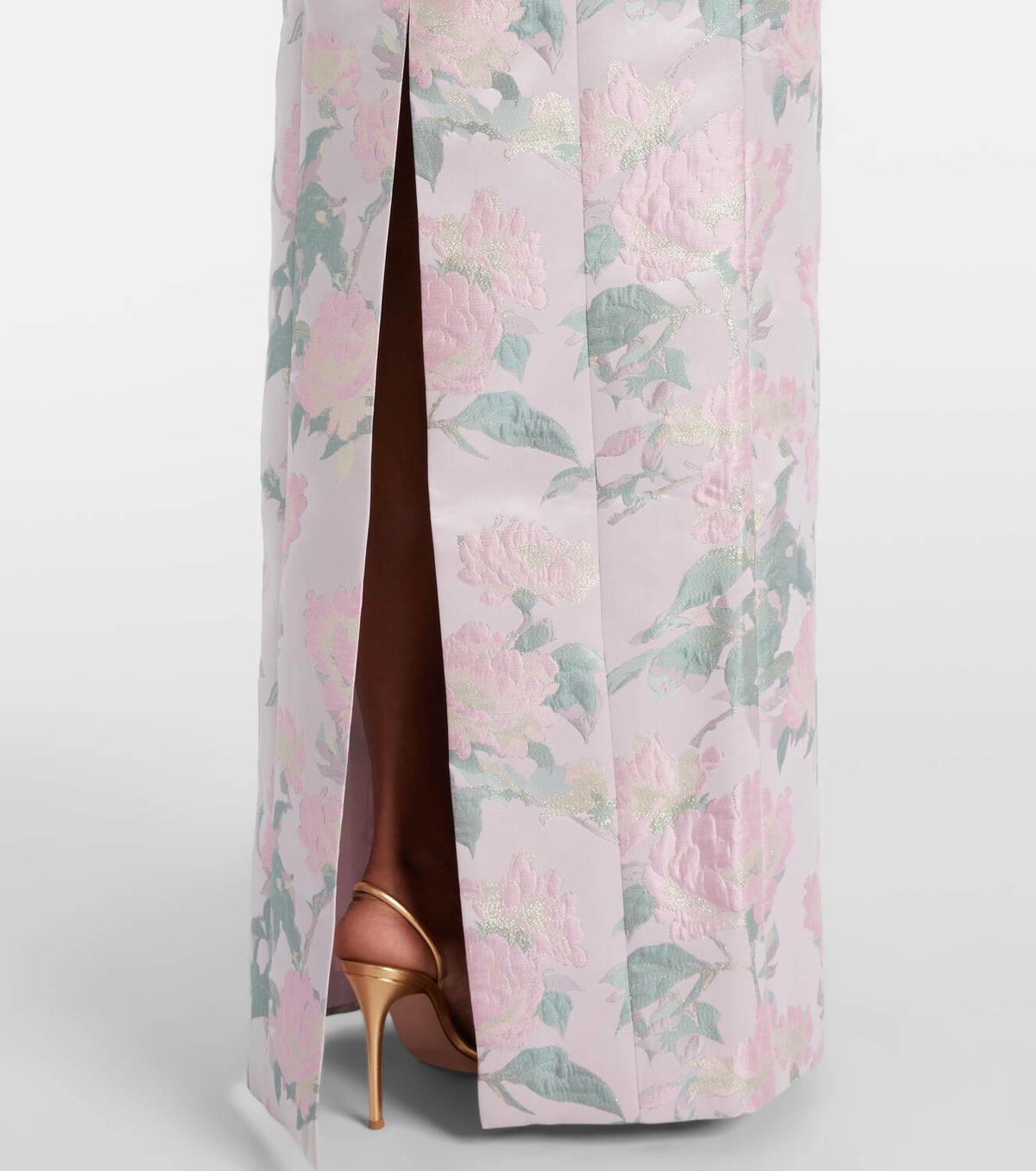 Markarian Odessa floral brocade corset gown