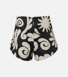 Cala de la Cruz Bahamas printed linen shorts