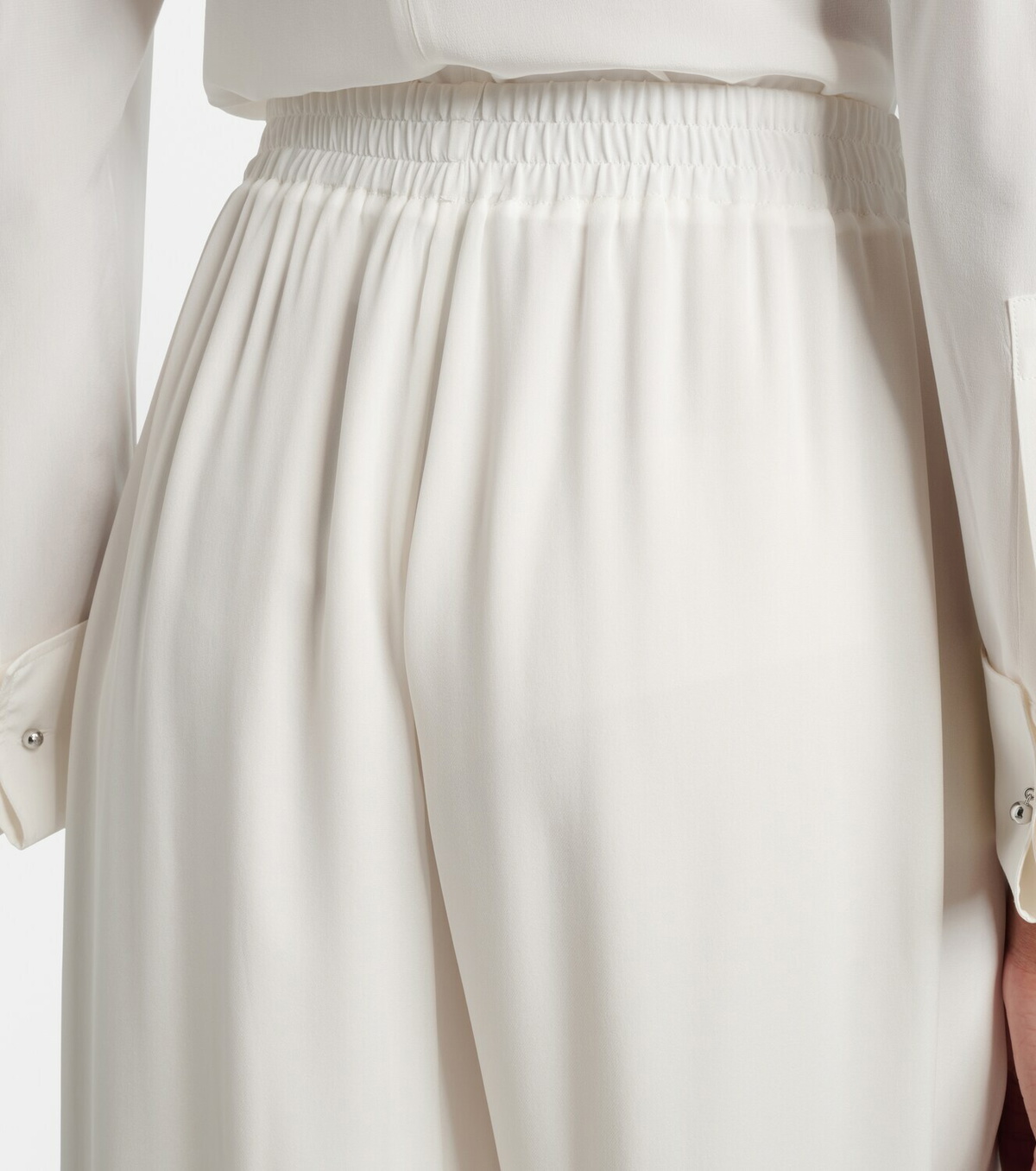 Oscar de la Renta Mid-rise silk straight pants