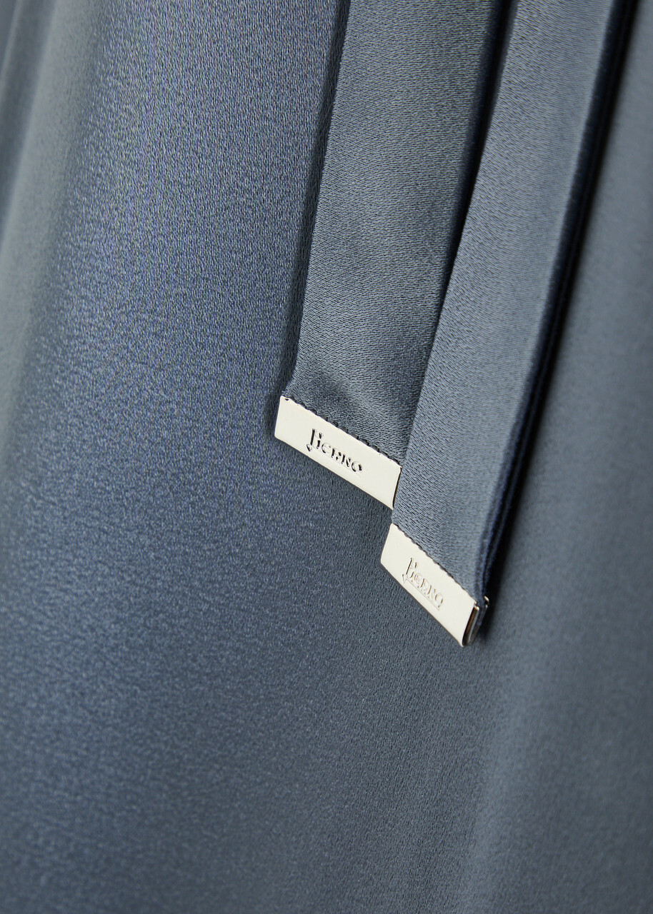 Herno Wrap-effect Satin Trousers Blue