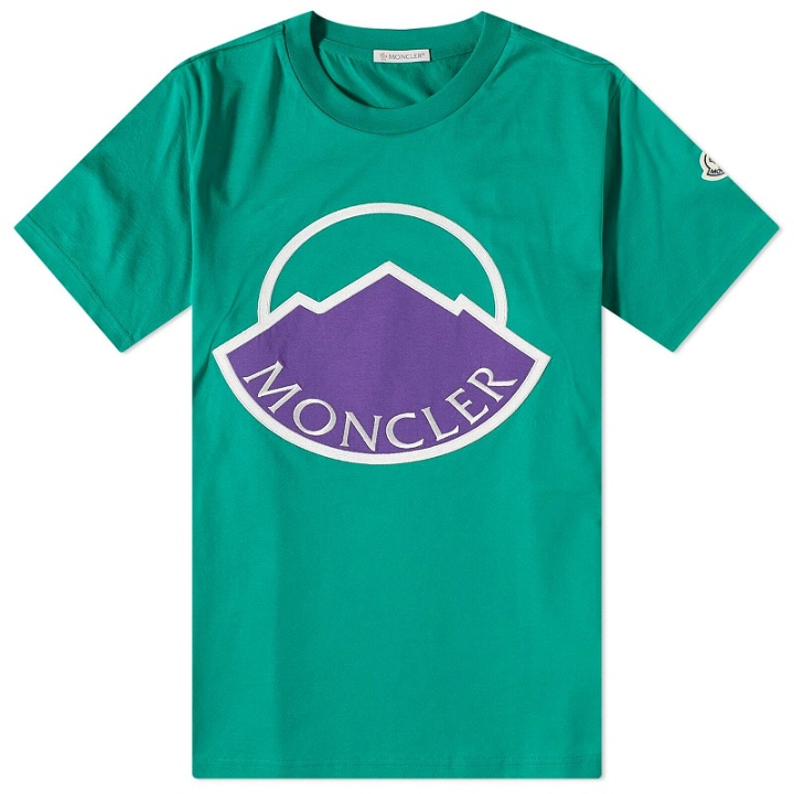 Photo: Moncler Men's Large Logo T-Shirt in Green