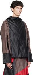 Kiko Kostadinov Black & Brown Tomelilla Stripe Jacket