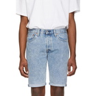 Levis Blue Denim Original Cut-Off 501 Shorts