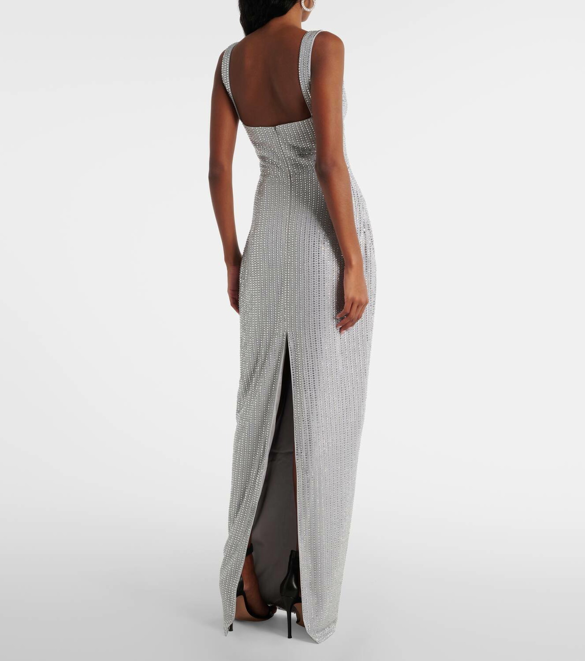 Rasario Crystal-embellished chiffon gown