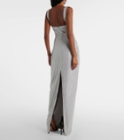 Rasario Crystal-embellished chiffon gown