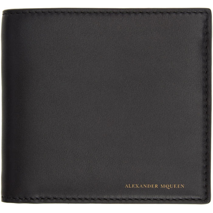Photo: Alexander McQueen Black Leather Bifold Wallet