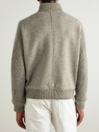 Eleventy - Shawl-Collar Wool and Cashmere-Blend Bomber Jacket - Gray