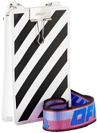 Off-White White Diag Vertical Wallet Phone Pouch