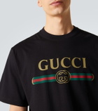 Gucci Logo cotton and silk jersey T-shirt