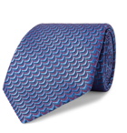 CHARVET - 8.5 Silk and Wool-Blend Jacquard Tie - Blue