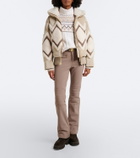 Bogner Turin shearling-trimmed suede lace-up boots