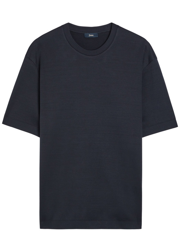 Photo: Herno Fine Cotton-knit T-shirt Navy