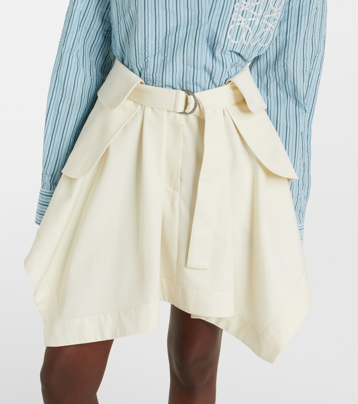 Loewe Cotton and silk gabardine miniskirt