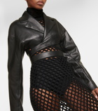 Alaïa Cropped leather jacket