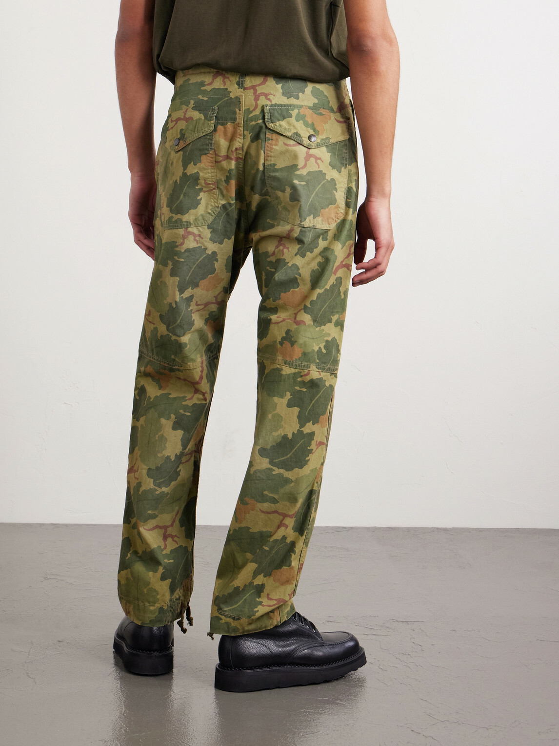 RRL - Straight-Leg Camouflage-Print Cotton Cargo Trousers - Green