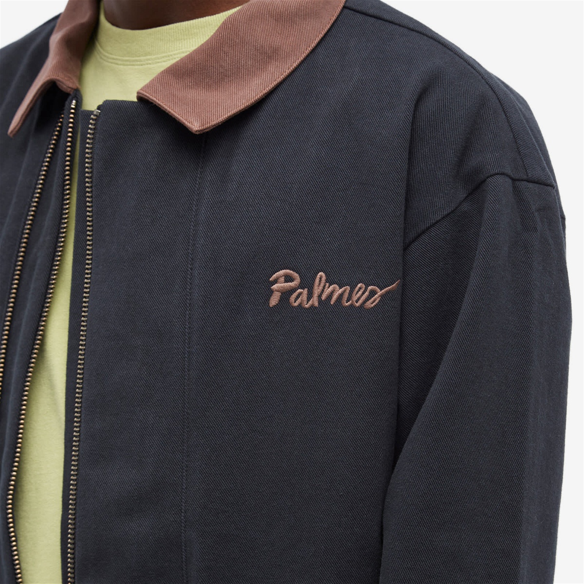 Palmes Men's Double Zip Jacket in Black/Brown