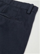 Boglioli - Tapered Cotton and Linen-Blend Twill Suit Trousers - Blue