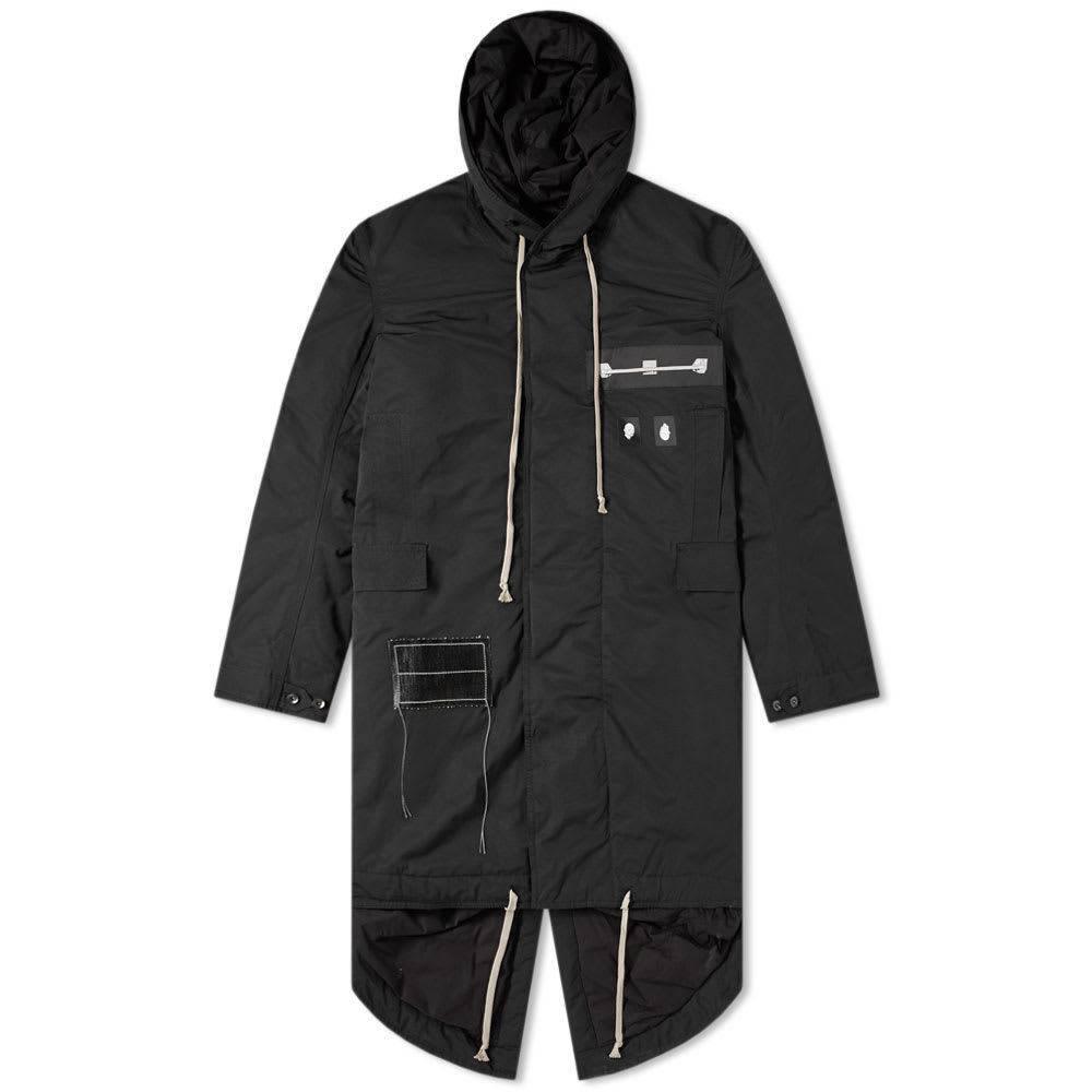 Rick Owens Drkshdw Black Fishtail Parka Rick Owens Drkshdw