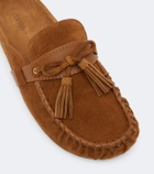 Isabel Marant Malvin leather-trimmed suede mules