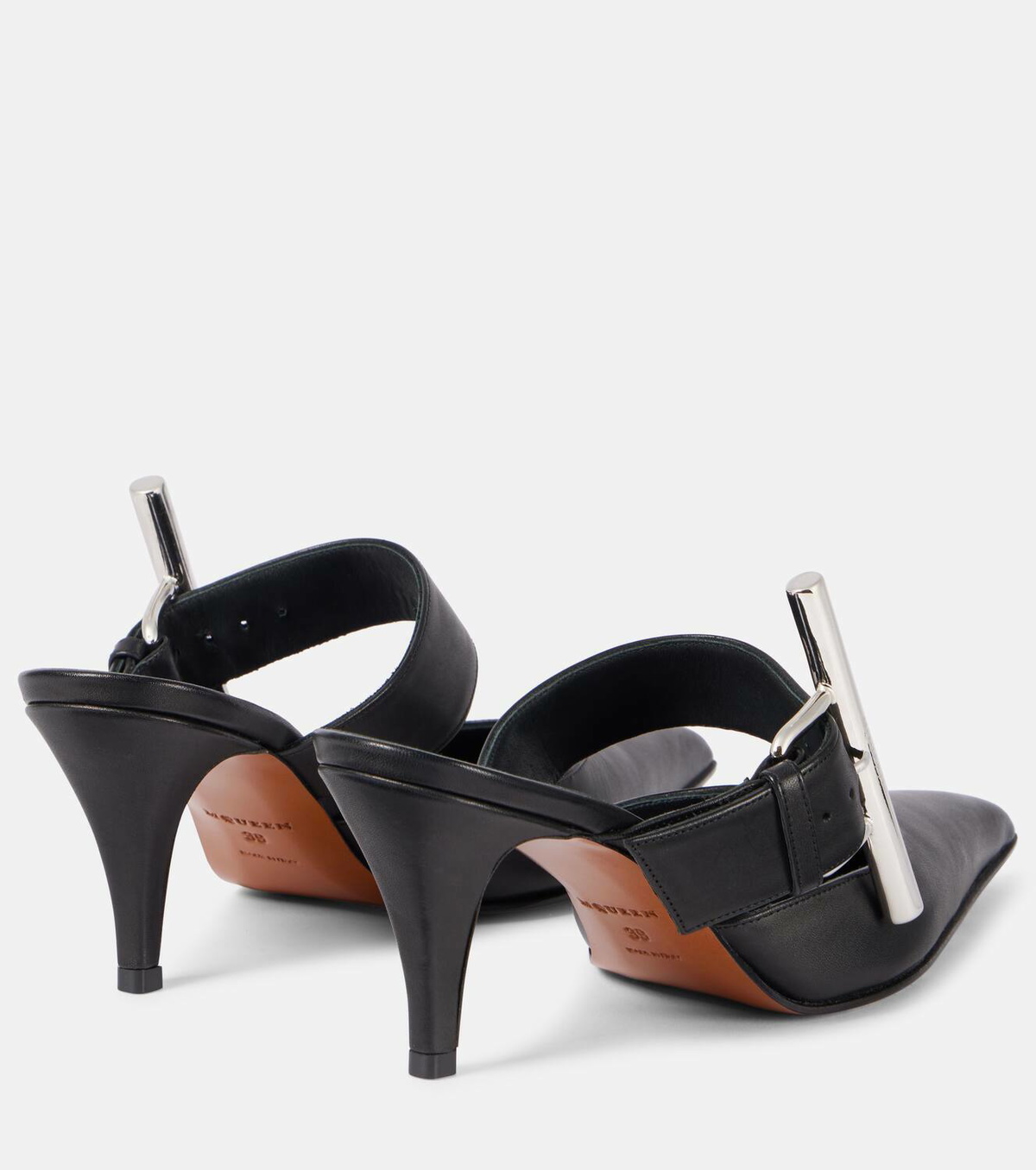 Alexander McQueen Cross-Bar leather mules Alexander McQueen