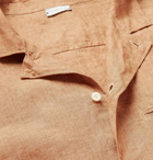 Caruso - Camp-Collar Linen Shirt - Neutrals