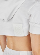 Raf Simons - Cropped Hooded Sweatshirt in White