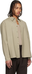 LE17SEPTEMBRE Beige Classic Wool-Blend Shirt