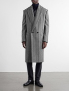 Zegna - Trofeo Selection Double-Breasted Pinstriped Wool Coat - Gray