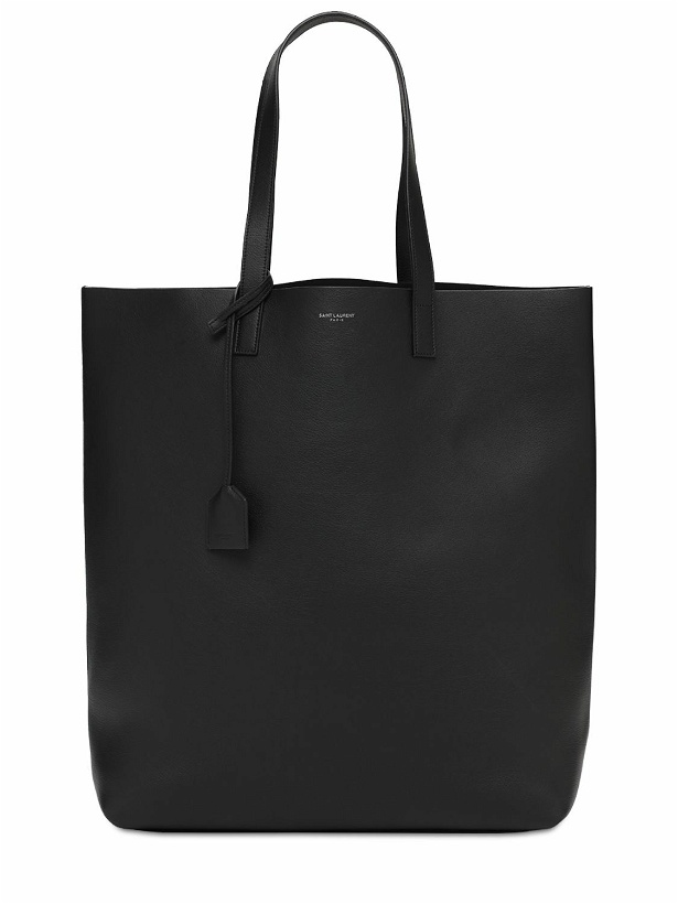 Photo: SAINT LAURENT - Logo Leather Shopping Bag