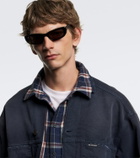 Balenciaga Logo oval sunglasses