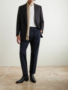 TOM FORD - Straight-Leg Cotton-Drill Trousers - Blue