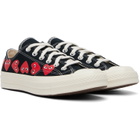 COMME des GARÇONS PLAY Black Converse Edition Chuck 70 Multi Heart Sneakers