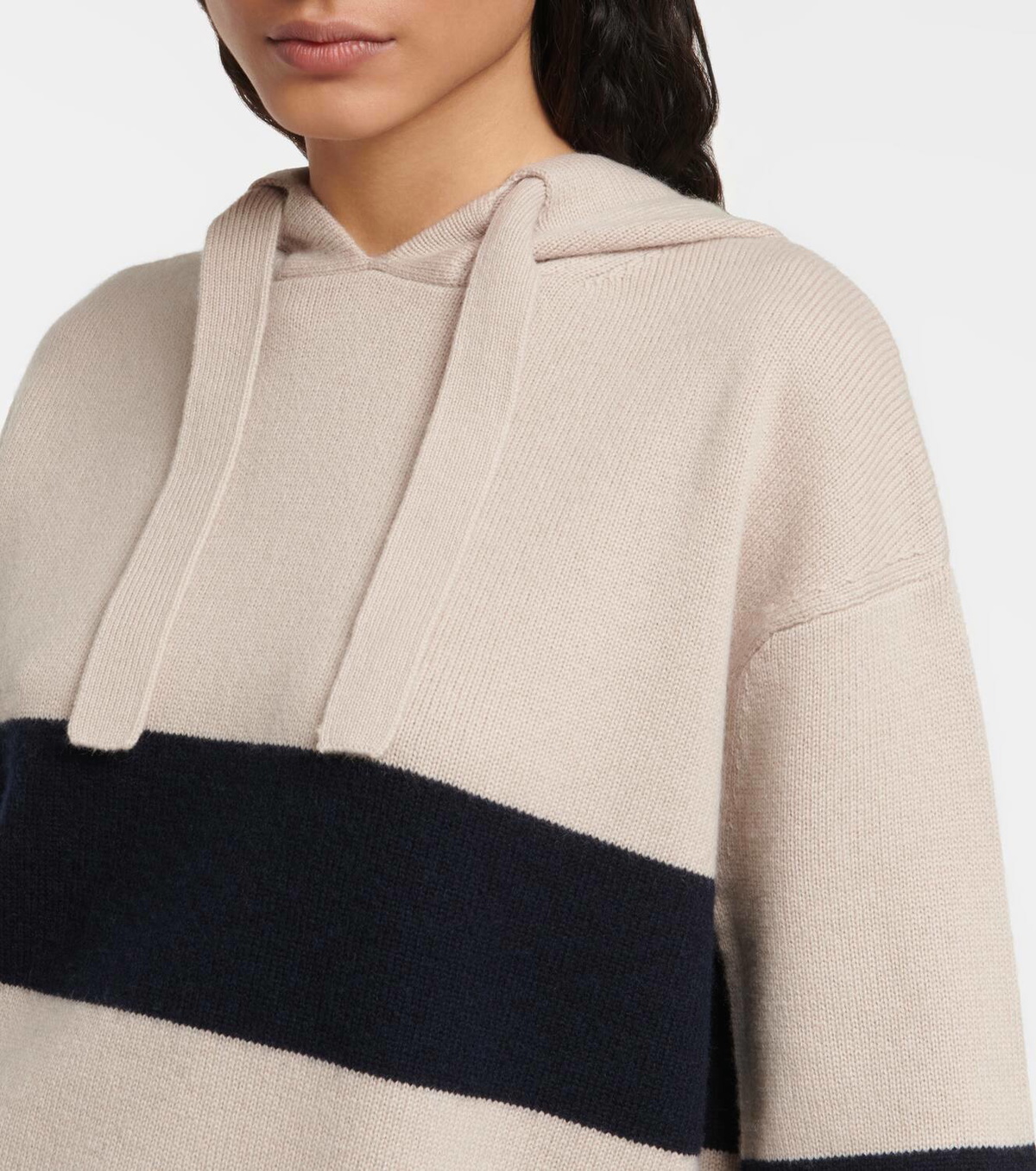 'S Max Mara Striped wool and cashmere hoodie