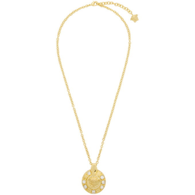 Photo: Versace Gold Medusa Crystal Palazzo Necklace