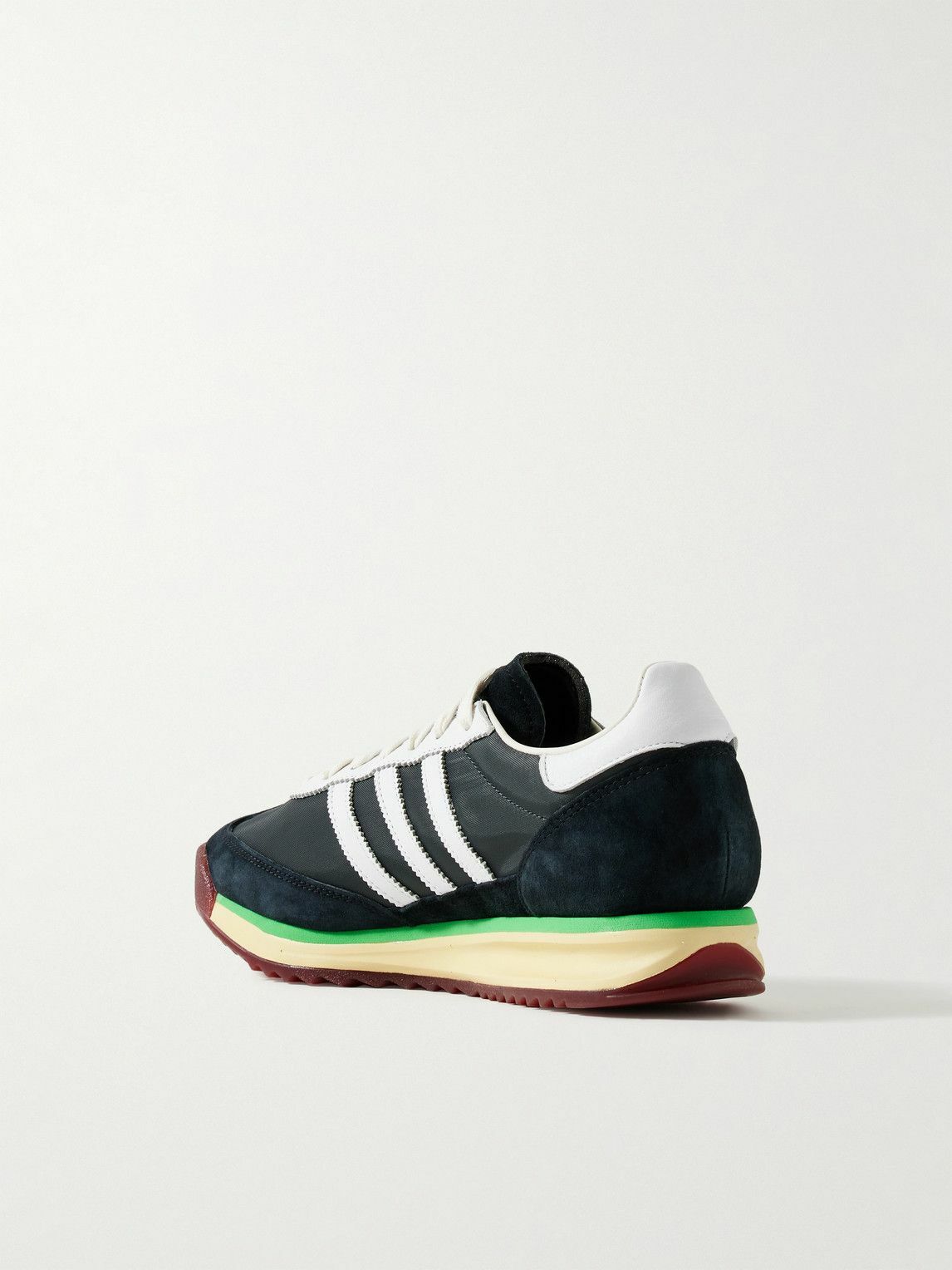 adidas Originals - Bob Marley SL 72 Suede and Leather-Trimmed Nylon  Sneakers - Black adidas Originals