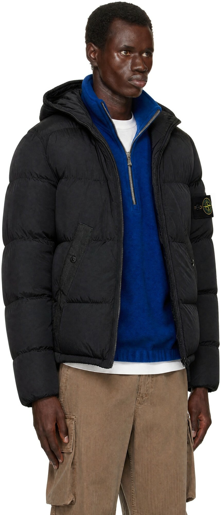 Stone Island Black 4100019 Nylon Metal Down Jacket