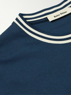 Wales Bonner - Logo-Embroidered Cotton-Jersey T-Shirt - Blue