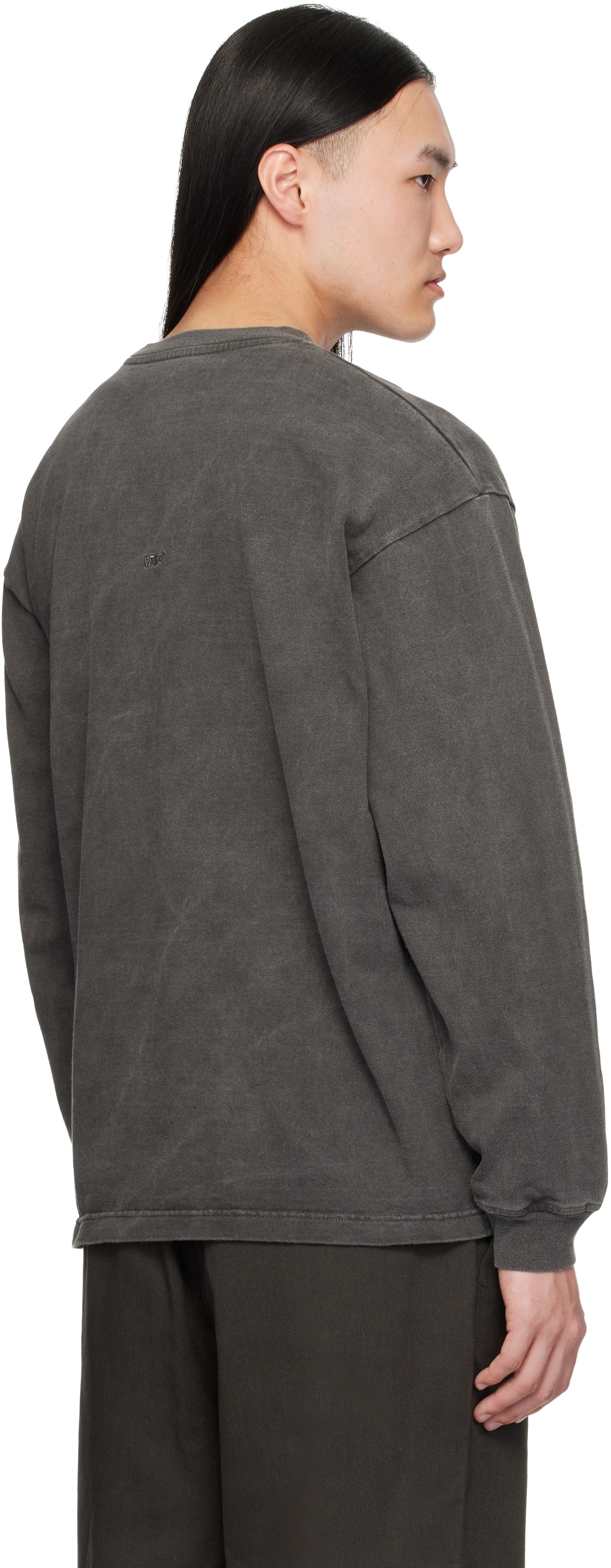 WTAPS Gray SIGN-OD Long Sleeve T-shirt