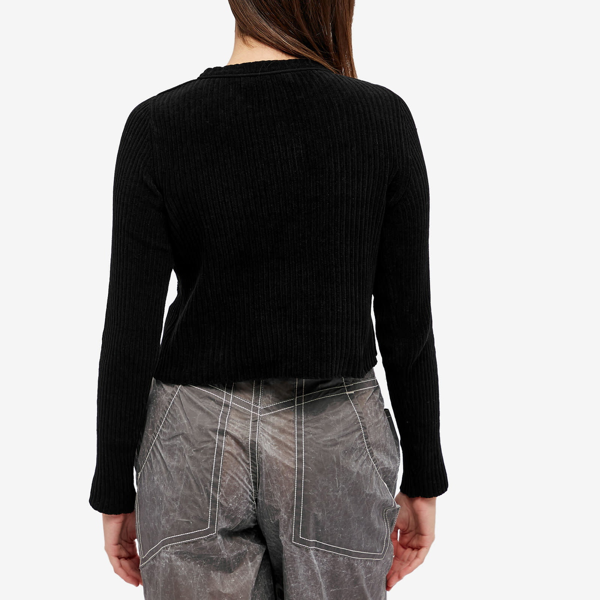 Eckhaus Latta Women's Angle Popper Cardigan in Black Eckhaus Latta